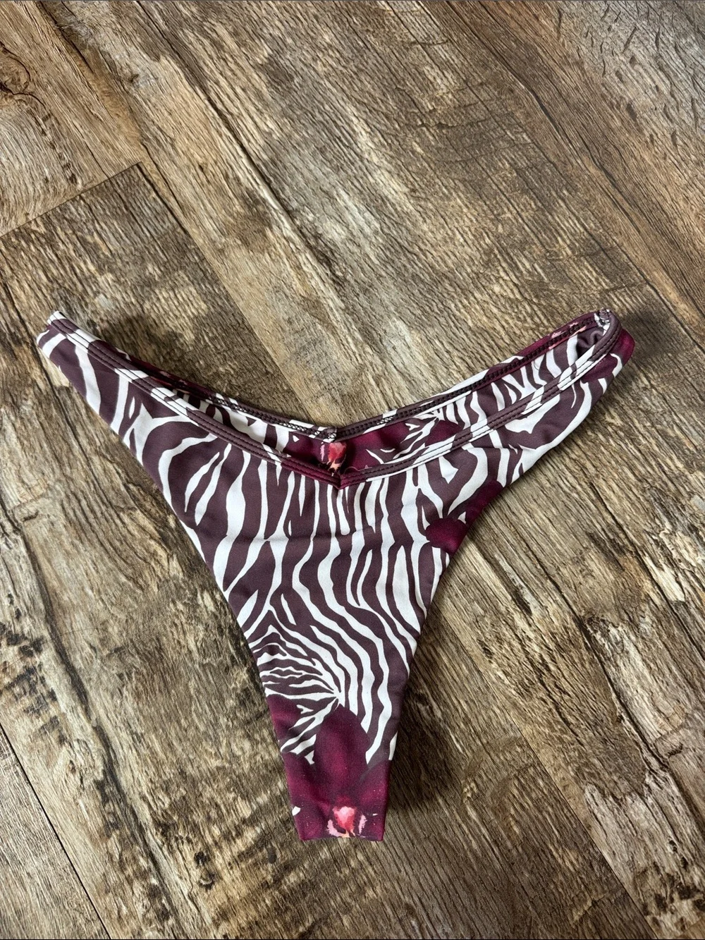 Benoa Swim Brown and White Zebra-Print Johnny bottoms